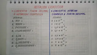 Notación Científica: Convertir Decimales a Notación Científica y viceversa