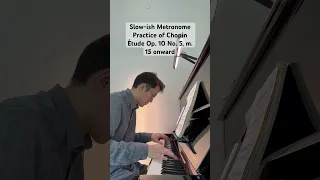 Piano Practice - Chopin Étude Op. 10 No. 5 - Metronome, Slow-ish - 8/19/23 #pianolessonsonline