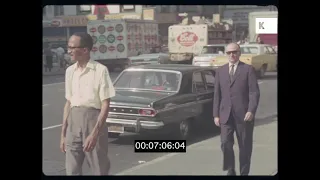 1960s NYC, Morning, Times Square Street Scenes, 35mm