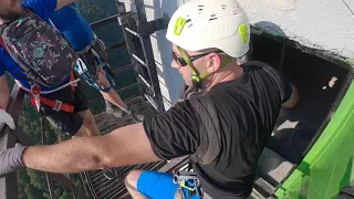 Climbing at the Tallest Chimney in Europe Trbovlski raufnk