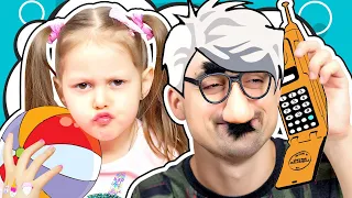 Amelka has a STRANGE GRANDPA! Grandpa came to visit us! Does he play My Little Pony? Kids Video