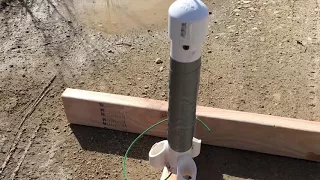 Homemade rocket explodes and sends out a shockwave