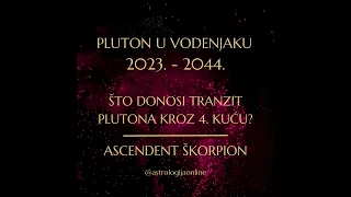 Pluton u Vodenjaku  – tranzit kroz 4.  kuću