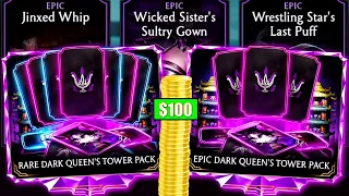 MK Mobile. I Spent $100 on EPIC Dark Queen's Tower Gear. What Will $100 Get You...