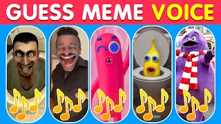 Guess Meme By Voice | Skibidi Toilet| Ronaldo| Banana Cat| Skibidi Dom Dom Yes Yes #mrbeast #memes