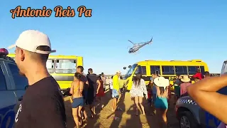 Gusttavo Lima se despede da praia das gaivotas sob forte esquema de segurança