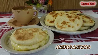 AREPAS ANDINAS de harina de trigo Fáciles y Riquisimas