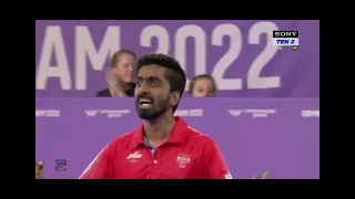 Sathiyan Gnanasekaran GOLD 🥇 winning moment in TABLE TENNIS