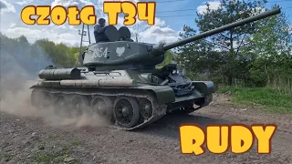 Czołg T34 RUDY  pancerna zabawka pana Sławka