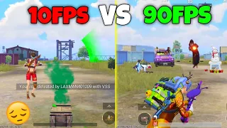 10 FPS vs 90 FPS CHALLENGE🔥 | FPS MATTERS? | PUBG MOBILE