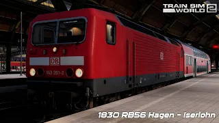 1830 RB56 Hagen - Iserlohn - Ruhr-Sieg Nord - BR 143 - Train Sim World 2