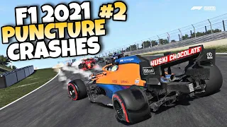 F1 2021 PUNCTURE CRASHES #2