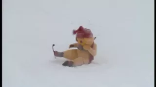 Bamse falder på ski (Bamses Julerejse)