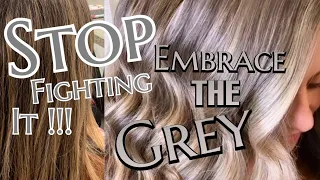 EMBRACE THE GREY | help your client EMBRACE THEIR GREY instead of fighting it. LOW MAINTENANCE