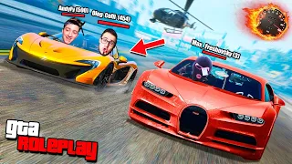 ОПАСНАЯ ГОНКА BUGATTI CHIRON VS MCLAREN P1! (GTA 5 RP / RADMIR)