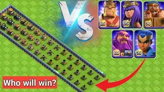 All levels mortar vs hero's  ll  Clash of clans