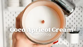 Wooden Wick Co. | Making a candle with coco apricot creme wax & spiral wooden wick | Part 2