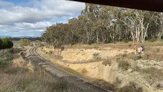 Steam locomotive 6029 Tumulla bank top bridge 11June 2022