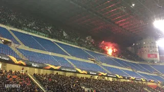 ULTRAS AND FANS: ULTRAS RAPID WITH TOP SUPPORT IN MILAN FOR EUROPA LEAGUE | Inter - SK Rapid Wien