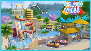 Sims 4 Mini WATER PARK 30X40 lot | No CC | The sims 4 speed build 2020 | Aqua World Water Park