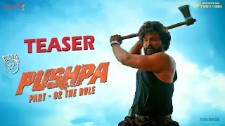 Pushpa Part 2 - Allu Arjun Intro Teaser Fan Made | #PushpaTheRule | Pushpa The Rule | Get Ready