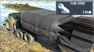 I made the BM-13N  "Katyusha" with FAB-5000 // Terrain Deformation in War Thunder