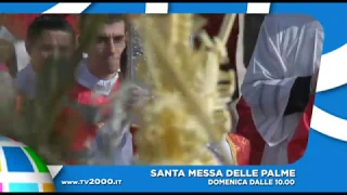 "Santa messa delle Palme", domenica 14 aprile alle 10 su Tv2000