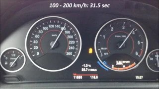 2016 BMW F31 320d 100 - 200 kmh Acceleration 190 HP Automatic M Sport