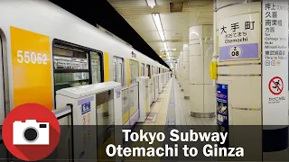 Tokyo Metro Ride - Otemachi to Ginza - 4K 60 FPS - 4X Escalator