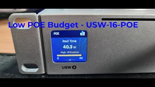 Unifi USW 16 POE  - Low POE Budget caution