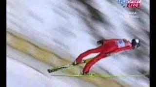 Adam Małysz - 214.5 m (bad landing) - Planica 2007