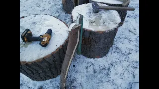 How to split a huge tree stump | The easiest way to split a large tree stump