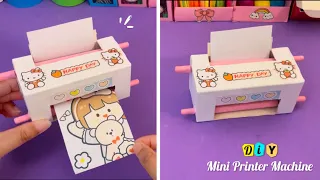 DIY Cute Mini Printer Machine making 😱 easy craft ideas / how to make/ paper craft / art and craft