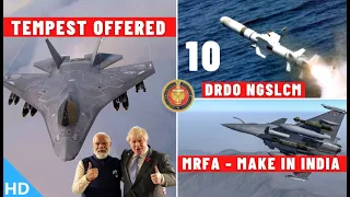 Indian Defence Updates : Tempest Offer,MRFA Update,NGSLCM Launch,LCS For Tejas MK2,China Tests YJ-21