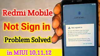 Not Sign in Set up Phone Redmi || set up phone redmi || by Ankur yadav