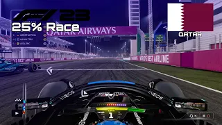 F1 2023 GAME | 25% Race Qatar - George Russell | PS4 Gameplay