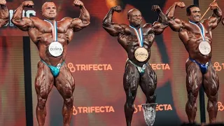 Angel Calderon Shaun Clarida Kamal Elgargni Posing Olympia Winner Shaun Clarida