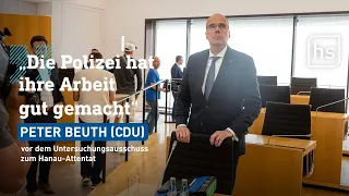 Innenminister Beuth vor dem Hanau-Ausschuss I hessenschau