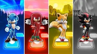 Sonic Vs Knuckles Vs Tails Vs Shadow - Tiles Hop EDM Rush