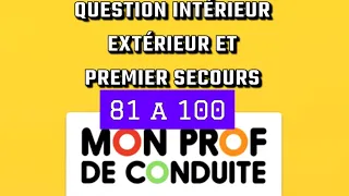 QUESTION intérieur extérieur premier secours permis 4/4(81a100 Peugeot 208 Toyota Yaris Clio c3 zoe