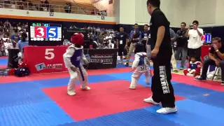 U.S. JUNIOR TAEKWONDO CHAMPIONSHIPS 2013--6/7 YEAR OLD SPARRING--BLUE BELT