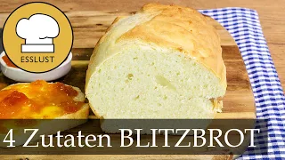 BLITZBROT mit nur 4 Zutaten | Ruck Zuck Brot