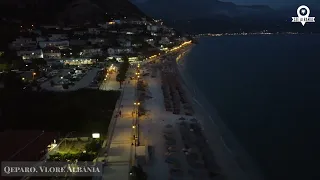 Qeparo by night - Vlorë Albania ( Drone Footage #4k)