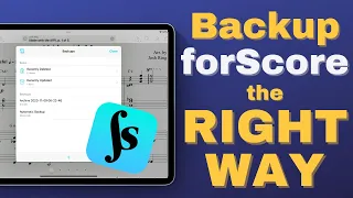 Backup your forScore Library — the CORRECT Way — before it’s too late!