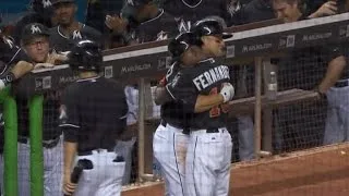 Friend of Jose Fernandez Burst Into Tears Hitting Home Run After Field Tribute