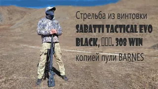 Стрельба из винтовки Sabatti Tactical Evo 308 Win точеными пулями