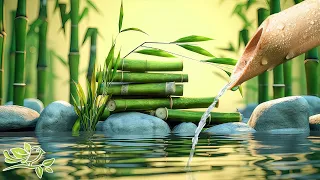 Relaxing Music for Stress Relief 🌿 Bamboo Water Fountain and Healing Piano Music 🌿 Zen, Yoga, Spa