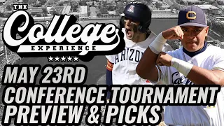 NCAA Baseball Gambling Picks For 5/23 - College Baseball Conference Tournaments TCE Baseball Ep. 109