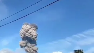 Извержение вулкана в Японии 28.07.2019