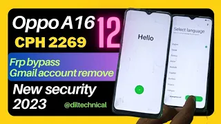 Oppo A16 Frp bypass Android 12 // Oppo A16 cph 2269 Frp Gmail account remove new mathod
